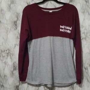 Rue21 Long Sleeve Color-Blocked Graphic Tee Sz L